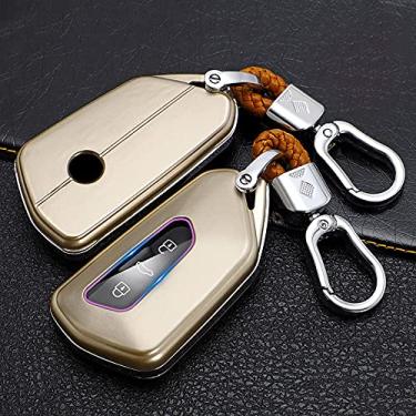 Imagem de YJADHU 3 botões Smart Keyless Controle Remoto Cases Chaveiro Capa de Chave de Carro, Apto Para VW Volkswagen Golf 8 Mk8 2020 Skoda Octavia,2