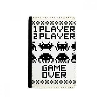 Imagem de Players Game Over Little Monster Pixel Passport Holder Notecase Burse Carteira Capa Cartão, Multicolorido.