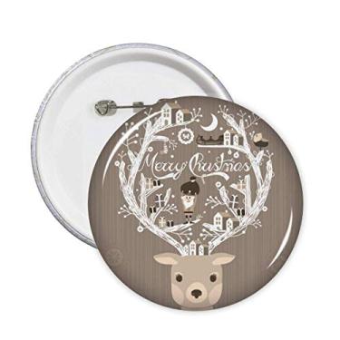 Imagem de Alfinetes de presente de casa de cervo pai mas alfinetes de crachá botão emblema acessório decoração 5