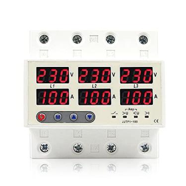 Imagem de Qudai Display LCD Auto-reset Protetor Sobretensão Subtensão Disjuntor limitador de corrente Fase perdida Zeroloss Seqüência de fases Desequilíbrio de tensão Protetor Sobrecarga Desligamento automático