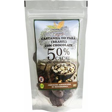 Imagem de Castanha do Pará (Brasil) com chocolate 50% cacau ao leite - Cacauway - 120 g