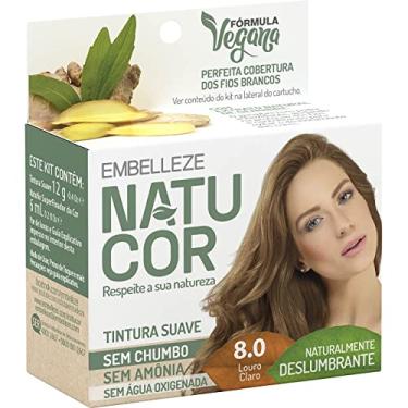 Imagem de Embelleze Tinta De Cabelo Natucor Individual Louro Claro 8.0 Naturalmente Deslumbrante