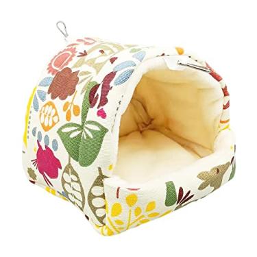 Imagem de ＡＷＨＡＯ de de Inverno Refúgio Casa de Cabana Poleiro Baloiço Rede Pendurado para Agapornis, 19cm x 19cm x 20cm