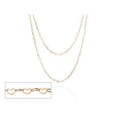 Imagem de Colar Duplo Folheado Ouro 18k Corações Delicados Fofo 531131