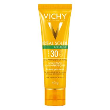 Imagem de Protetor Solar Facial Antiacne Vichy Idéal Soleil Toque Seco FPS 30 Gel Creme com 40g 40g
