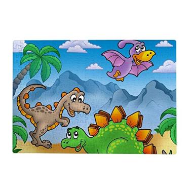 Imagem de ColourLife Quebra-cabeças quebra-cabeça presente de arte para adultos, adolescentes, dinossauros engraçados, jogos de quebra-cabeça de madeira, 300/500/1000 peças, multicolorido