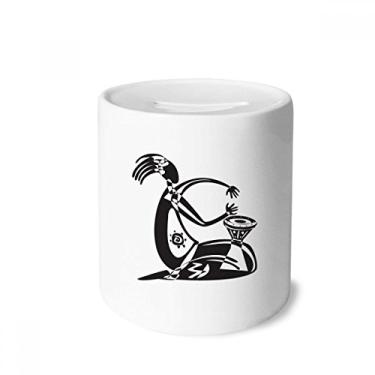 Imagem de DIYthinker Pandeiro Mexicana Dance Celebrate Mexico Caixa Dinheiro Caixa de Cerâmica Porta-Moedas Presente