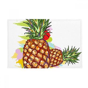 Imagem de DIYthinker Abacaxi Tapete de decoração de frutas para casais, tapete antiderrapante para porta de banheiro