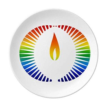 Imagem de Light Differentiation Identity Rainbow Igualdade Prato Decorativo de Porcelana Salver Prato de Jantar