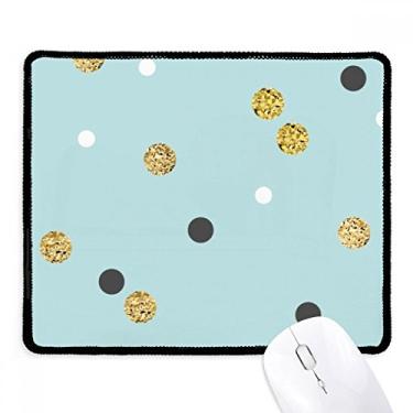 Imagem de Golden Abstract Plants Art Pattern Antiderrapante Mousepad Jogo Escritório Preto Bordas Costuradas Presente