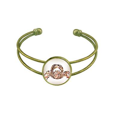 Imagem de Bracelete retrô com estampa de caranguejo de organismo marinho
