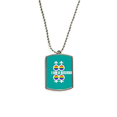 Imagem de DIYthinker Colar com pingente de identificação de cachorro I Am A Gay LGBT de aço inoxidável arco-íris