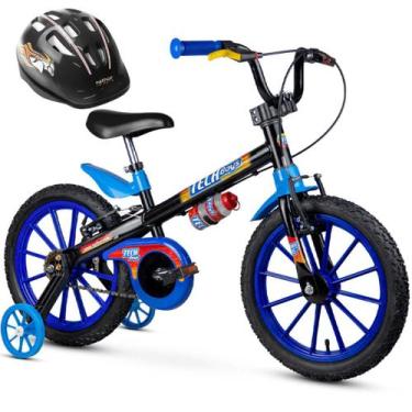 Imagem de Bicicleta Infantil Com Rodinha E Capacete Tech Boys Aro 16 Nathor