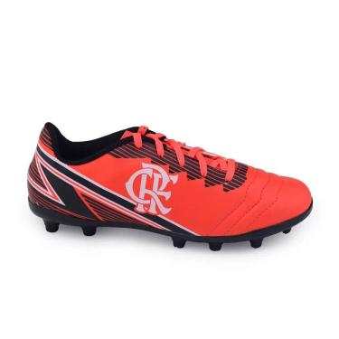 Imagem de Chuteira Inf Campo PVC OXN Dynamic 2 Flamengo RubroNegro