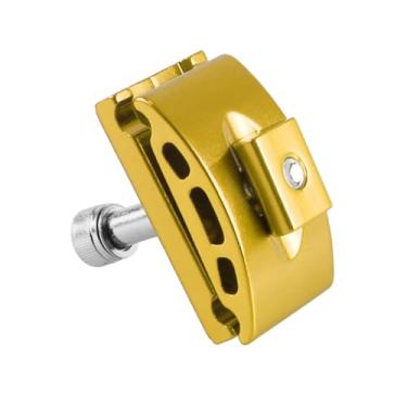 Imagem de kowaku Cabeça do selim da bicicleta liga de alumínio cabeça do selim da bicicleta parafuso tubo do assento pós sela cabeça para esportes ao ar livre, ouro