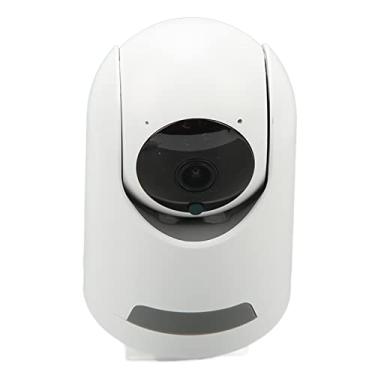 Imagem de Câmera de Segurança Com Visão Noturna ABS 100-240V Câmera de Vigilância Em Rede Interna Com Visão de 360 ​​graus (Plugue UE)