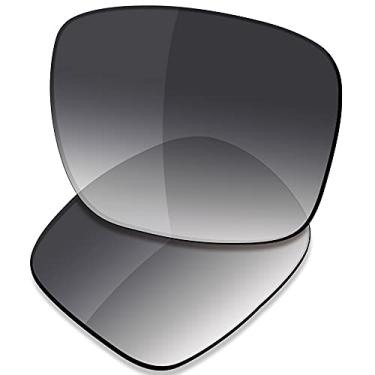 Imagem de SAUCER Lentes de substituição premium para óculos de sol Oakley Holbrook OO9102 High Defense – Cinza dégradé matizado polarizado