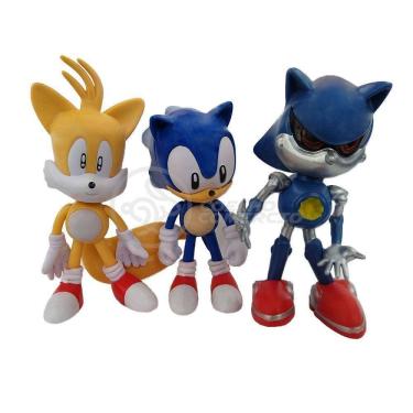 Imagem de Kit 3 Bonecos Metal, Tails, Sonic 16Cm Videogame 2