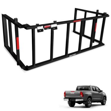Imagem de Extensor de Caçamba Hilux 2016 a 2024 Rampa Preto Gtnox