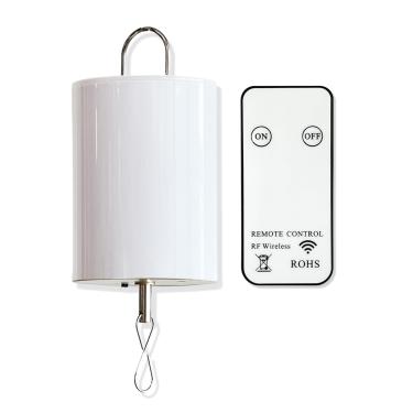 Imagem de FONMY Motor de exibição suspenso com controle remoto para ornamento giratório de vento, decoração suspensa, sinos de vento, berço, movido a pilhas, motor móvel - 10 RPM de baixa velocidade