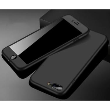Imagem de Capa de telefone luxuosa de proteção total 360 para iPhone 6 6s Xs Max XR X Capa Coque para iPhone 6 12 7 8 Plus Capa 5s 13 11 Capa de vidro, preta, para iPhone 6 6S