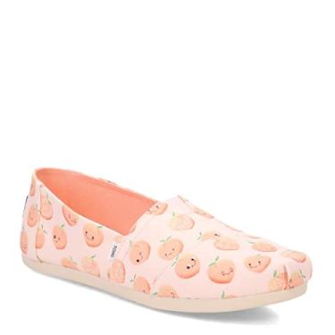 Imagem de TOMS Sapatilhas femininas Alpargata Geométrica Casual - Azul, Rosa pérola rosa, 36