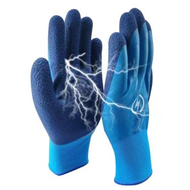 Imagem de Luvas Elétricas Isolantes, Luvas de Resistência à Tensão de 400 V, Luvas de Design de Textura Antiderrapante de Borracha, Luvas para Eletricista, Confortáveis ​​de Usar, 1 par