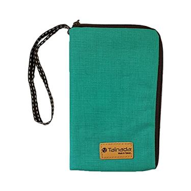 Imagem de Bolsa feminina universal para celular, bolsa carteira Tainada com dois compartimentos com zíper para iPhone Xs Max, XR, Xs, Samsung S10, S10+, LG G8, Moto Z4, Google Pixel 3 XL, 3a (turquesa),