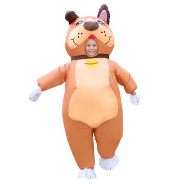 Imagem de XYJKIDSES Inflatable Costume for Kids Dog Halloween Costumes for Kid Funny Bulldog Blow Up Costumes for Boys Girls Cosplay Party