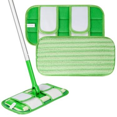 Imagem de Pacote com 3 almofadas de esfregão compatíveis com esfregão Swiffer Sweeper