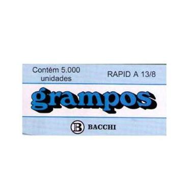 Imagem de Grampo galvanizado 13/8 com 5000 unidades Bacchi
