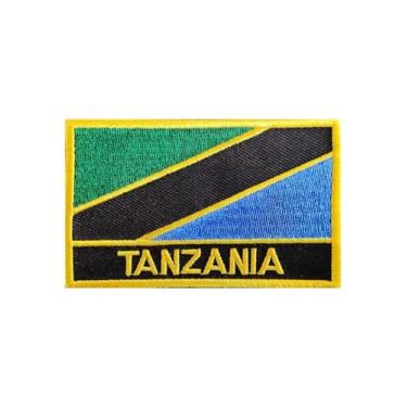 Imagem de Ruoming 1 PÇ Patch de bandeira da Tanzânia bordado a ferro ou costurado tático militar nacional da Tanzânia (Tanzânia)