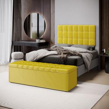 Imagem de Kit Painel Rana 200 e Calçadeira Alpha Veludo Aradecor