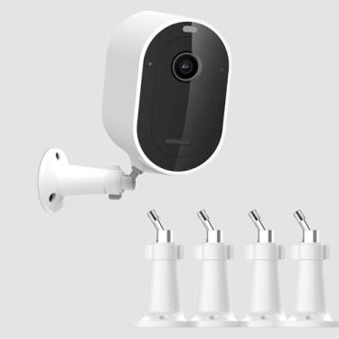 Imagem de Augstci Suporte de parede de metal ajustável compatível com Arlo Essential/XL Gen2/Arlo Pro 2/3/4/5/Ultra/Ultra 2, Ring Stick Up Cam, Ring Indoor Cam, Wyze Cam, suporte ajustável de 360 graus, pacote