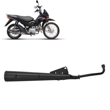 Imagem de Escapamento Pop 100 Original 2011 12 2013 2014 2015 Preto - MA Motos