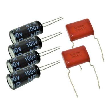 Imagem de Kit 4x Capacitores Driver Corneta 47x100 e 2 Capacitor Super Tweeter 2
