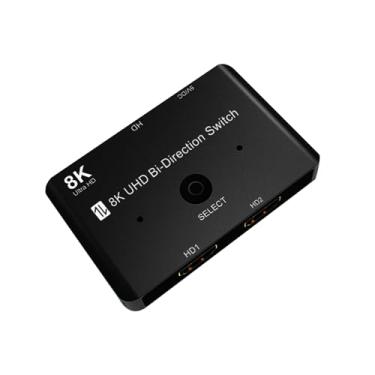 Imagem de MOOKEENONE Divisor de vídeo com interruptor bidirecional HDMI, divisor bidirecional DP1.4 8K para 7680 * 4320/8K/30Hz, 60Hz