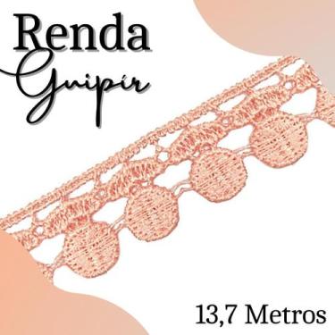 Imagem de Renda Guipír  - Rolo Com 13,7 Metros - Chl005 - Salmão - Nº: 147 - Nyb