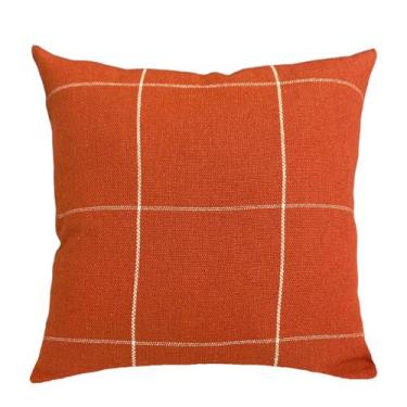 Imagem de Almofada Boho Grid Algodão 40x40cm Terra Cota - FASTLAR