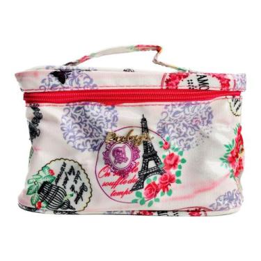 Imagem de Necessaire Bolsa para Cosméticos com Alça Transversal Ruby's, Branco