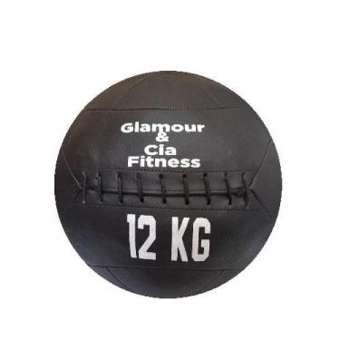 Imagem de Wall Ball De 12Kg Em Sintético De Alta Qualidade Para Academia Treinos