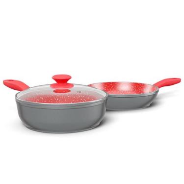 Imagem de Conjunto de Panelas Philco Redstone PKT401 2 Peças, Vermelho