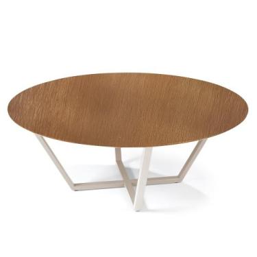 Imagem de Mesa centro Lavanda em Aço Carbono Dourado  - Drop mobiliário
