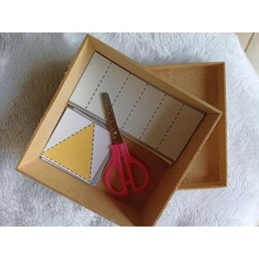 Imagem de Kit Para Treinar Coordenação Motora Fina + Tesoura par Recortar - T&D 