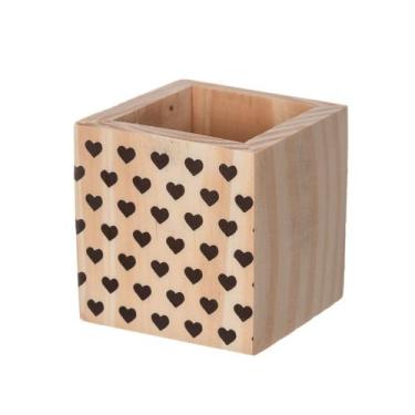 Imagem de Cachepot Madeira Pinus Frase Organização Decoração - Maryland Decor, C