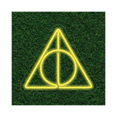 Imagem de Painel Neon Led Harry Potter Relíquias da Morte Decoração - letreiro p