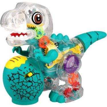 Imagem de Brinquedo Dinossauro Transparente Engrenagens Coloridas - Toys