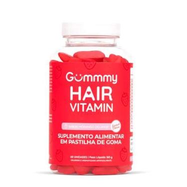 Imagem de Gummy Hair Suplemento Alimentar em Goma Morango do Amor