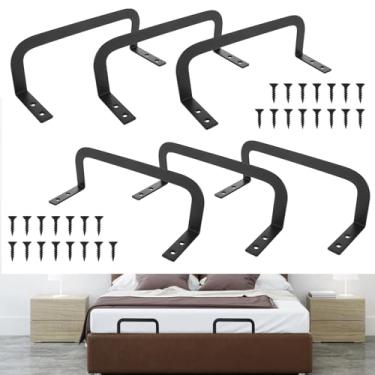 Imagem de YAYODS 6 peças de barra de retenção de colchão para cama ajustável, mantém a rolha de colchão, mantém o colchão longe de suportes de colchão deslizantes para a estrutura da cama para evitar o