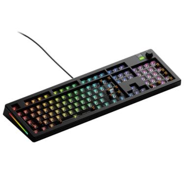 Imagem de Glorious Kit de teclado para jogos GMMK 3 Barebones personalizado com botão, teclado 100% mecânico tamanho completo, sistema de junta modular, hot swappable MX, espuma de amortecimento de som, placa